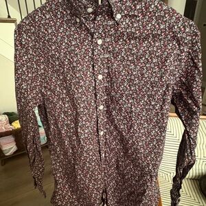 J. Crew Black Floral Men's Button Down Shirt